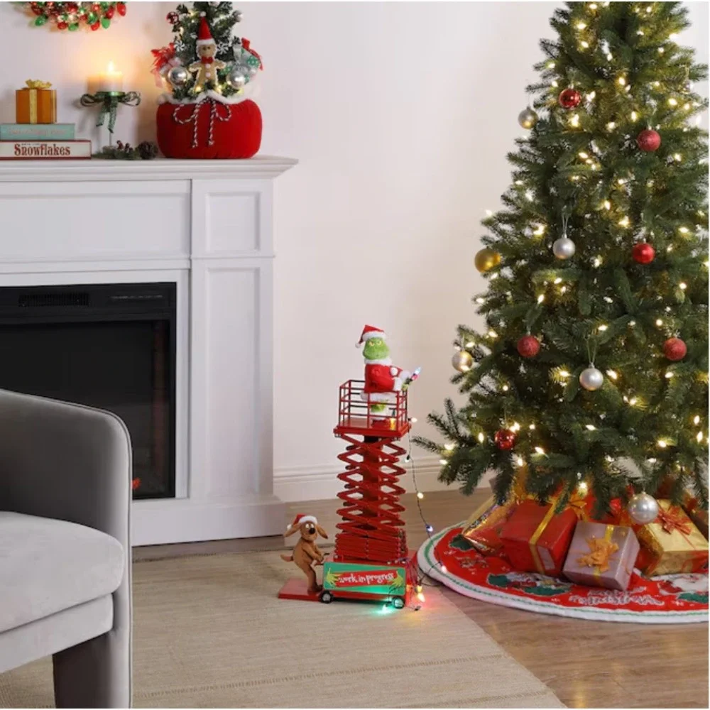 Mr.‎ Christmas Grinch w/ Max Scissor Lift 50 inch Animated Musical Holiday Decor